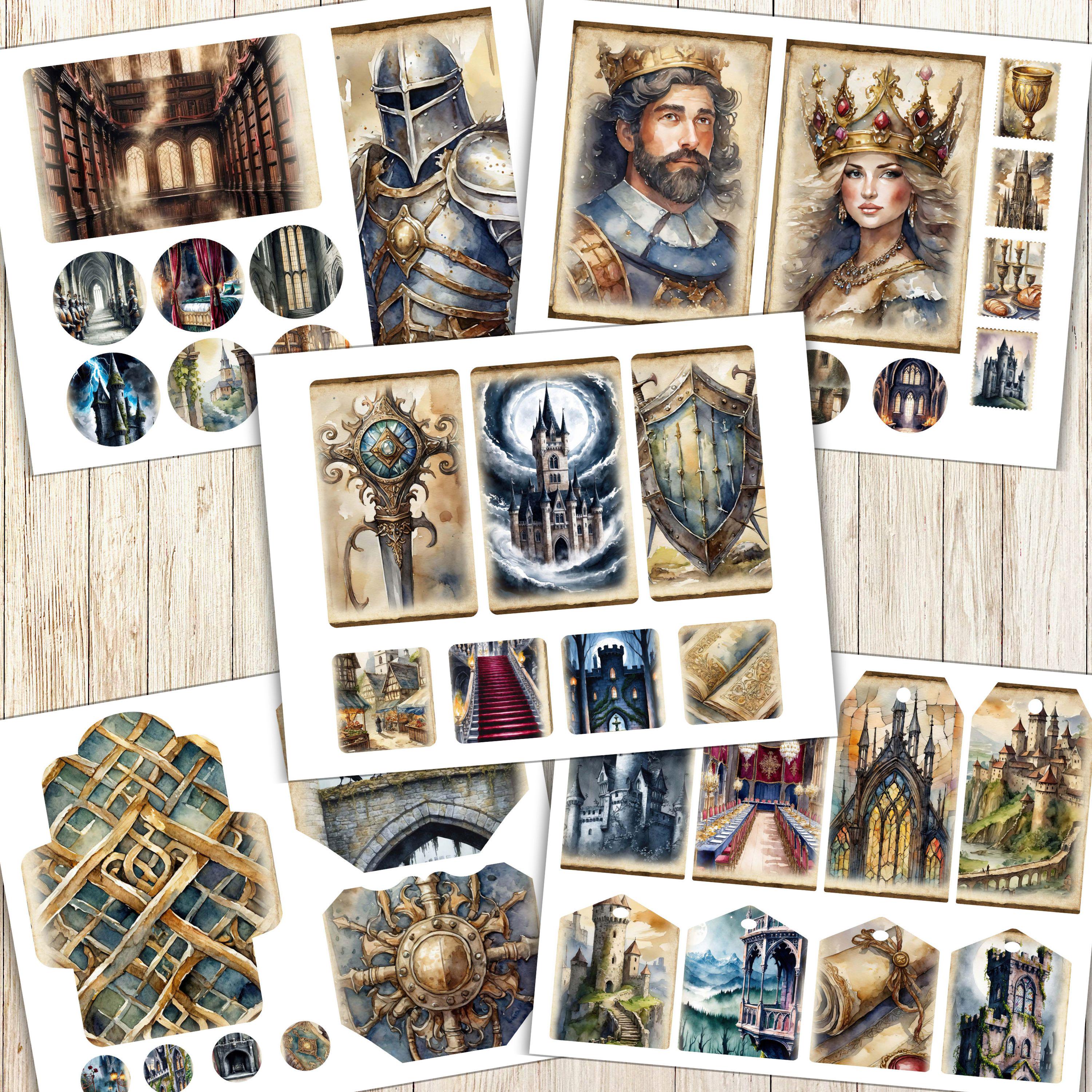 Medieval Junk Journal Papers, Historical Scrapbook Pages and Ephemera ...