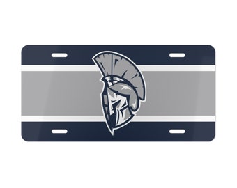 West Hall Spartans Secondary Super Stripe Vanity License Plate