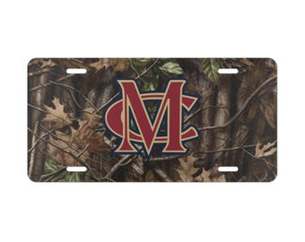 Mill Creek Hawks Camouflage Vanity License Plate
