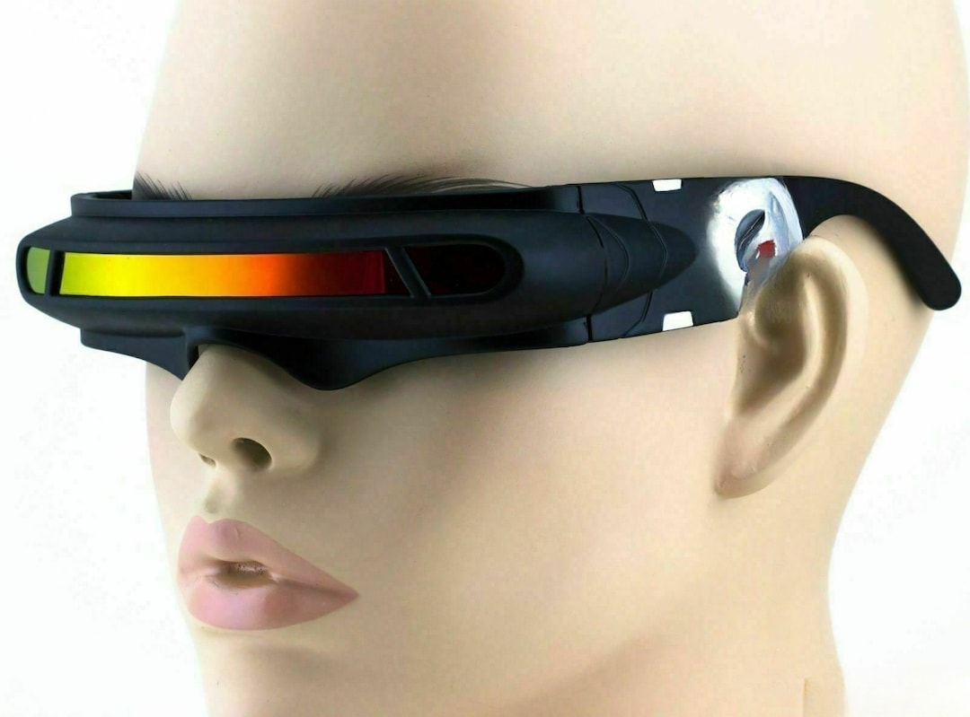 Cosplay Futuristic Cyclops XMEN Black Orange Mirrored Sunglasses Space