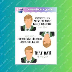 Ominis Gaunt - Quotes - STICKER SHEET