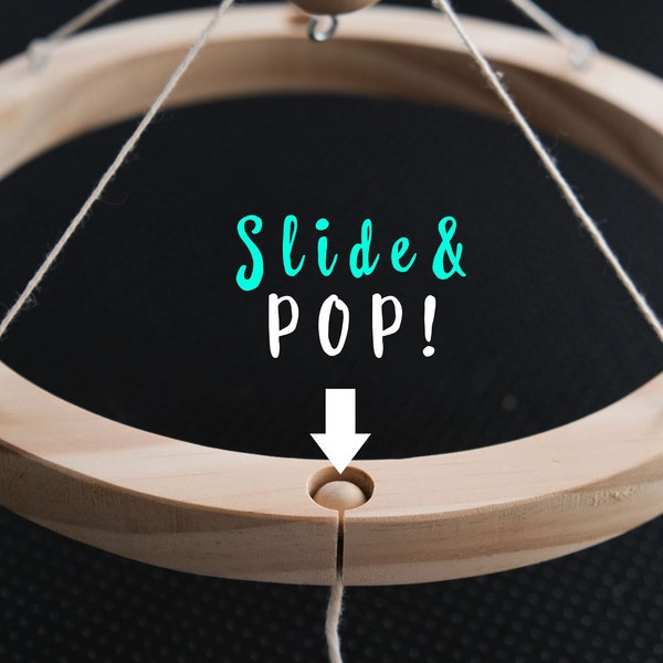 Ring Hoop Baby Mobile | Handcrafted in Australia | Customizable Cot Mobile | Small & Regular Sizes | Crib mobile Nusery | Baby Shower Gift