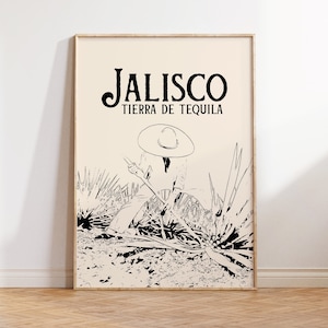 Jalisco Tierra de Tequila Print Jalisco Illustration Print Illustration Mexico Poster Mexican Guadalajara Jalisco Print Tequila Print, MX-4