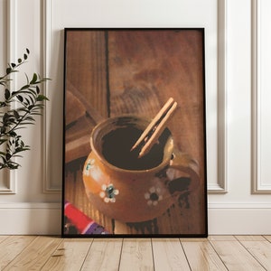 Cafe de la Olla Print, Morning Coffee Wall Art Mexican Kitchen Decor, Mexican Coffee Lovers Print Mexico Coffee Art Cafecito Mañanero, MX-25