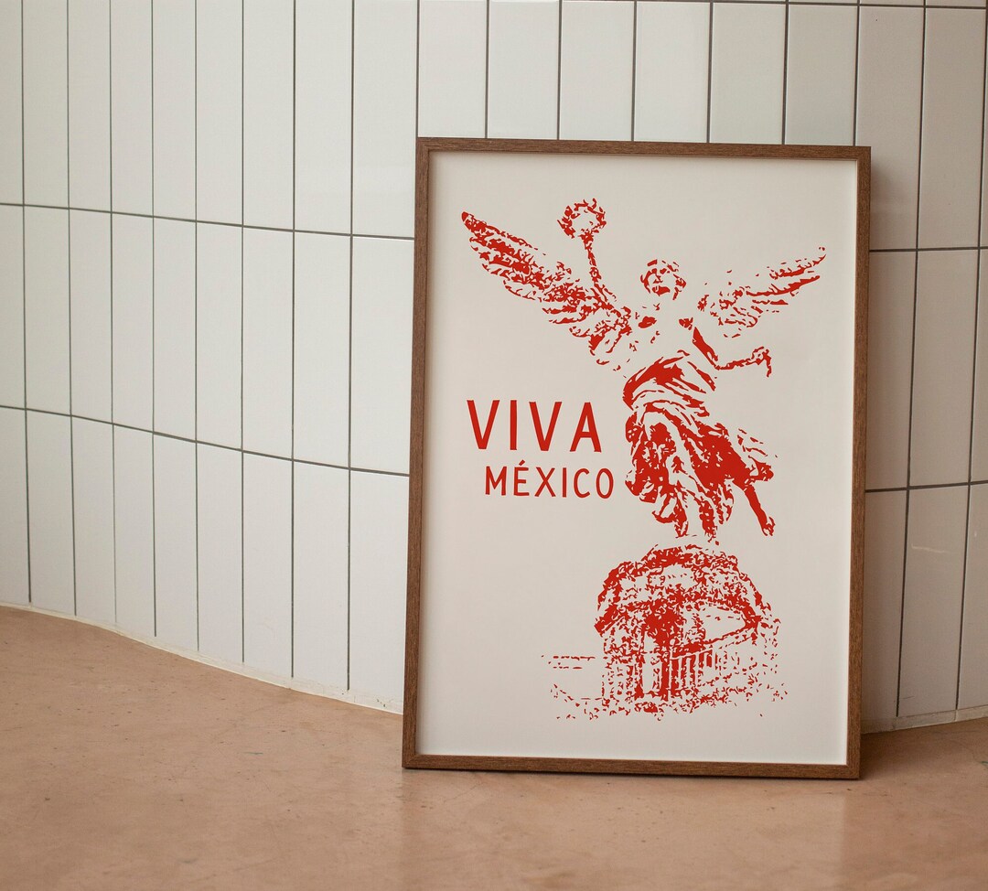 Viva Mexico Vintage Mexican Print Mexican Slang Wall Art Trendy Mexico ...