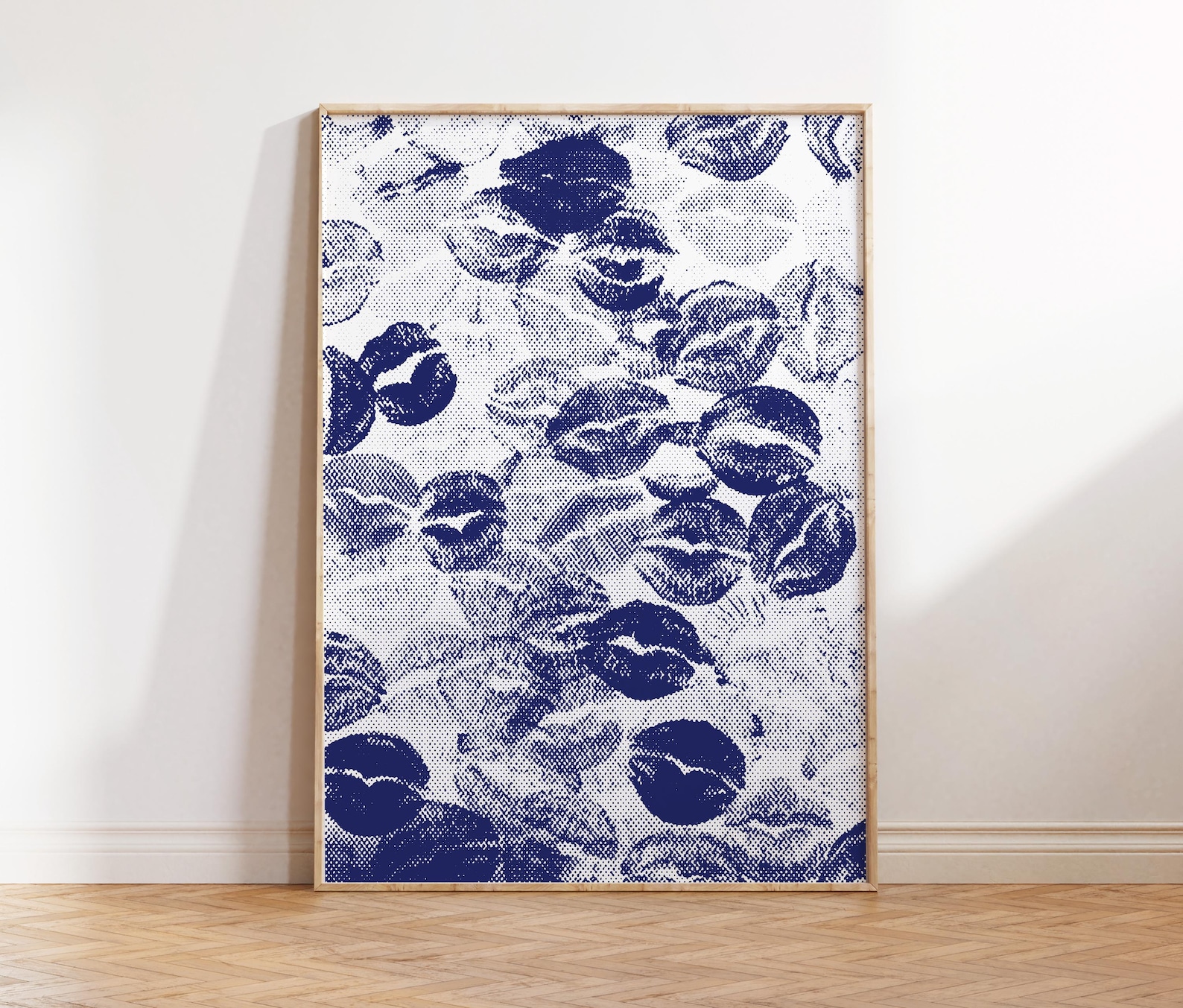 Navy Blue Wall Art Aesthetic Wall Art Blue Art Print Aesthetic Room