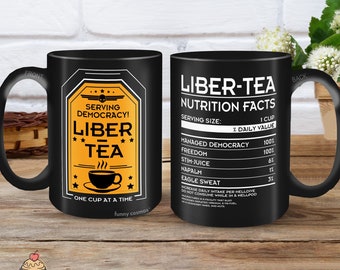 Liber-Tea Helldivers Nutrition Cup, Morning Cup Of Liber-Tea, Helldivers Taste Democracy, Black Mug (11oz, 15oz)