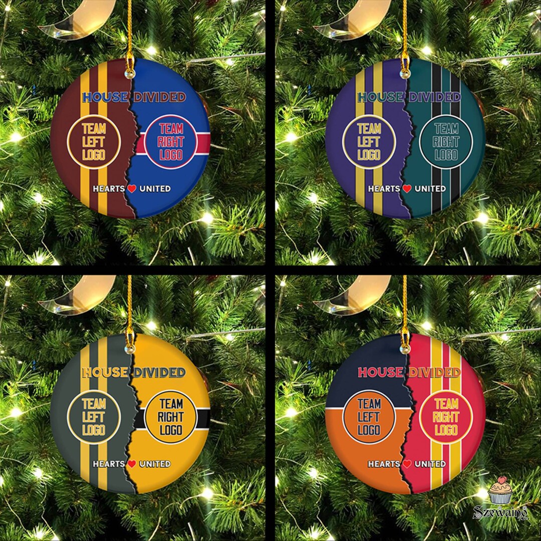Personalize House Divided Ornament, Custom House Divided, Hockey