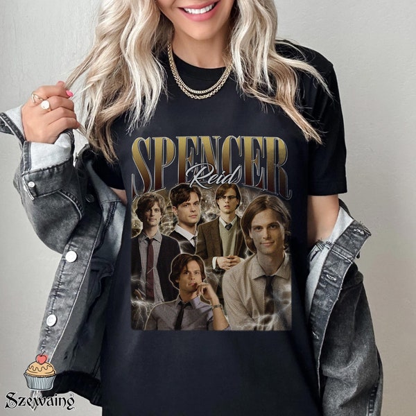 Spencer Reid Vintage 90s Shirt, Spencer Reid Criminal Minds Tshirt, Spencer Reid, Gift For Women And Men, Spencer 90s Bootleg Shirt