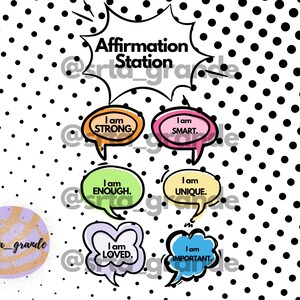 Affirmations Comic Book Bubbles English