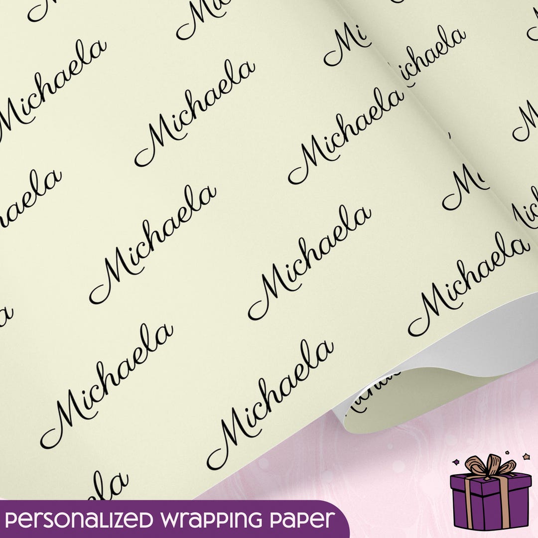 Personalized Beige Gift Wrapping Paper Brown Wrap Earthy Rich Roll ...