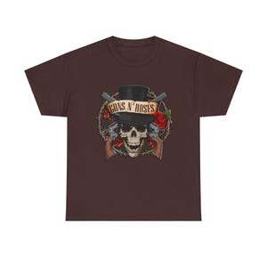 Skull Rose Graphic Tee, Rock Music Lover Shirt, Edgy Style Unisex Top, Concert Outfit Statement Piece, Casual Day Tee, Music Festival