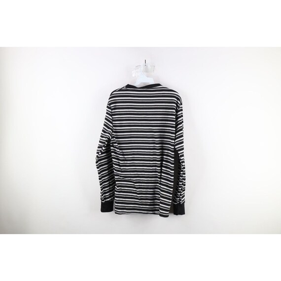 90s Streetwear Mens Large Faded Striped Thermal W… - image 5