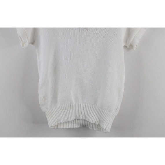 70s Streetwear Womens Small Blank Cotton Knit Sho… - image 7