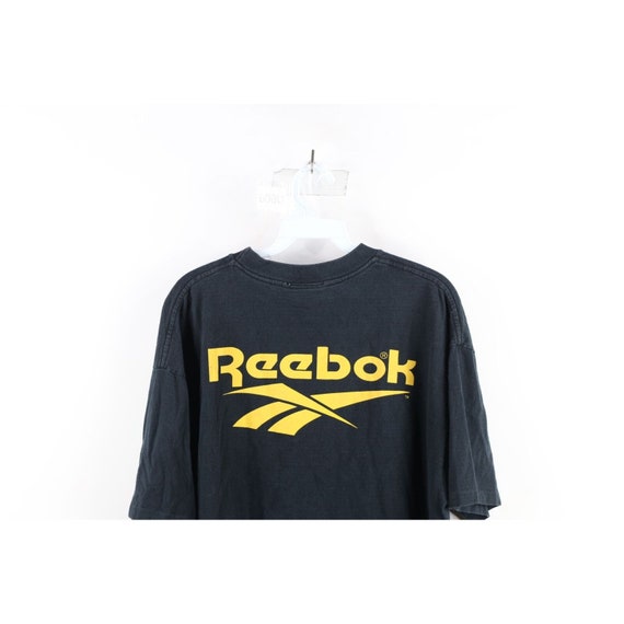 90s Reebok Mens XL Faded Spell Out World Fives So… - image 8