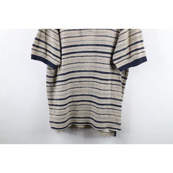 90s Streetwear Mens Large Tall Striped Ribbed Kni… - image 3