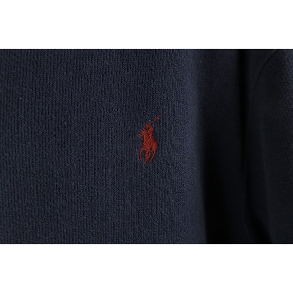 90s Ralph Lauren Mens XL Faded Cotton Ribbed Knit… - image 4
