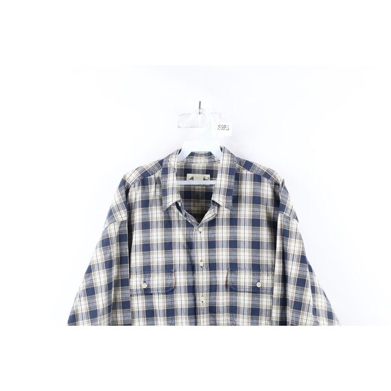 90s Eddie Bauer Mens XLT Faded Heavyweight Collared B… Gem