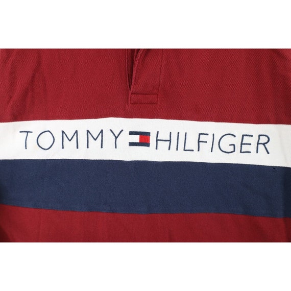 90s Tommy Hilfiger Mens Large Faded Spell Out Lon… - image 4