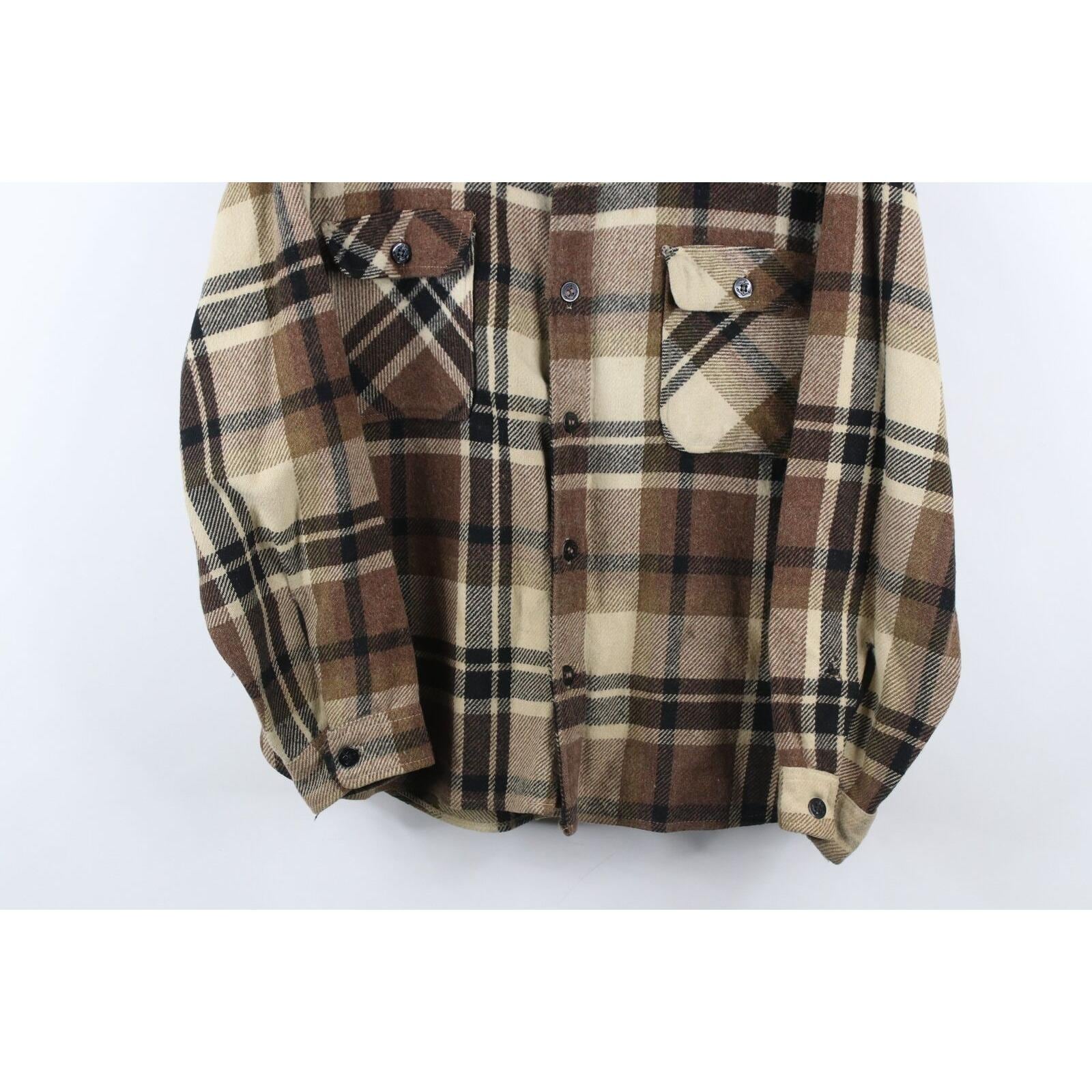 50s 60s Streetwear Mens M Distressed Wool CPO Shirt Jacket