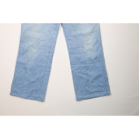 70s Streetwear Mens 34x30 Distressed Wide Leg Bel… - image 4