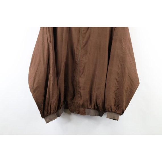 90s Streetwear Mens XL Distressed Blank Silk Full… - image 3