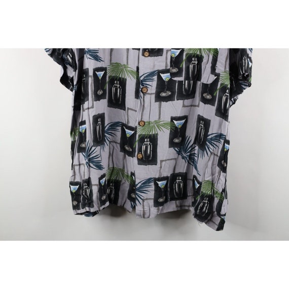 90s Streetwear Mens XL Palm Tree Martini Shaker C… - image 3