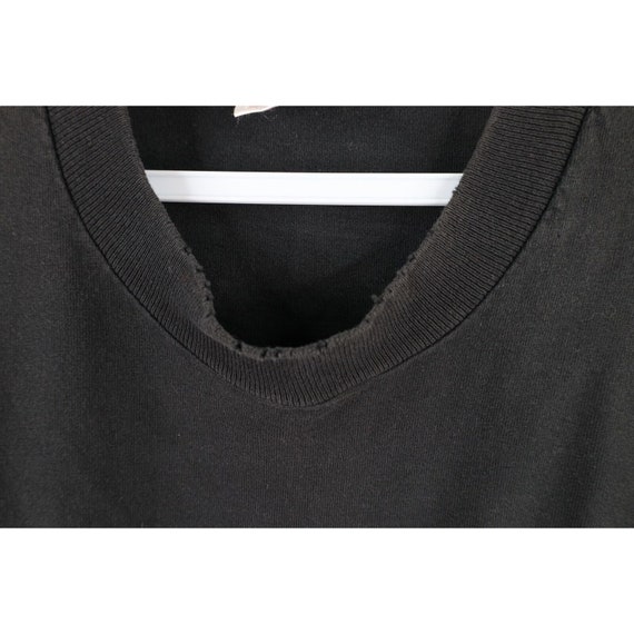 90s Streetwear Mens XL Distressed Blank Pocket T-… - image 8