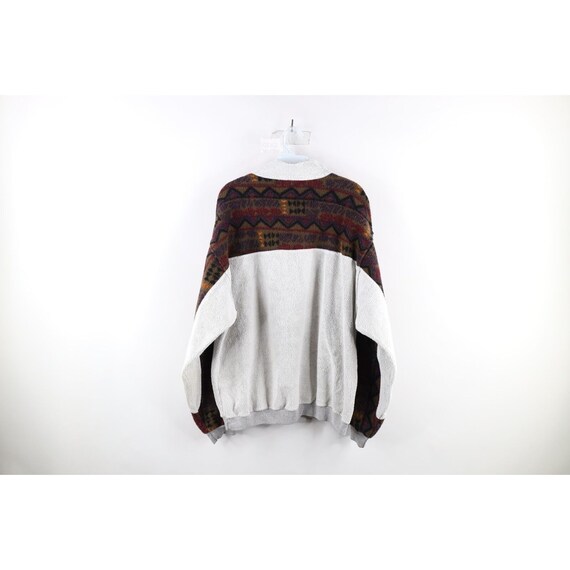 90s Streetwear Mens L Faded Rainbow Geometric Hal… - image 7