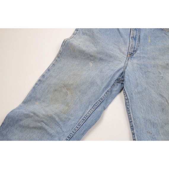 90s Streetwear Mens 34x30 Thrashed Tapered Leg De… - image 7