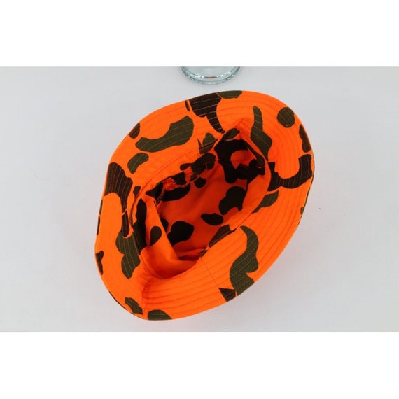 90s Streetwear Blaze Orange Camouflage Boonie Buc… - image 6