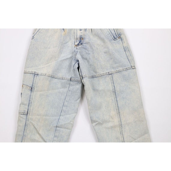 90s Bugle Boy Womens 28 Distressed Flip Cuff Acid… - image 4