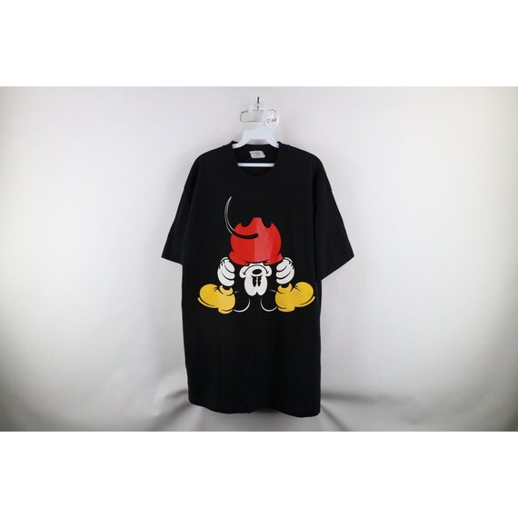 トップス 90s Disney vintage Harley Mickey faded T VTG Mickey Mouse Disney Harley Davidson Biker Souvenir