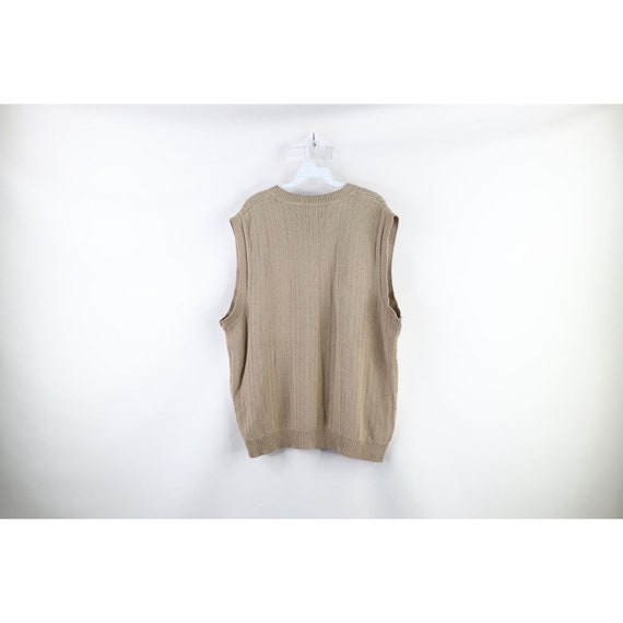 90s Streetwear Mens Medium Blank Cotton Ribbed Kn… - image 7