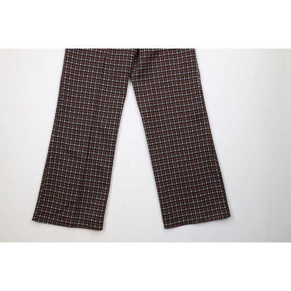 70s Streetwear Womens 13 / 14 Knit Houndstooth Be… - image 10