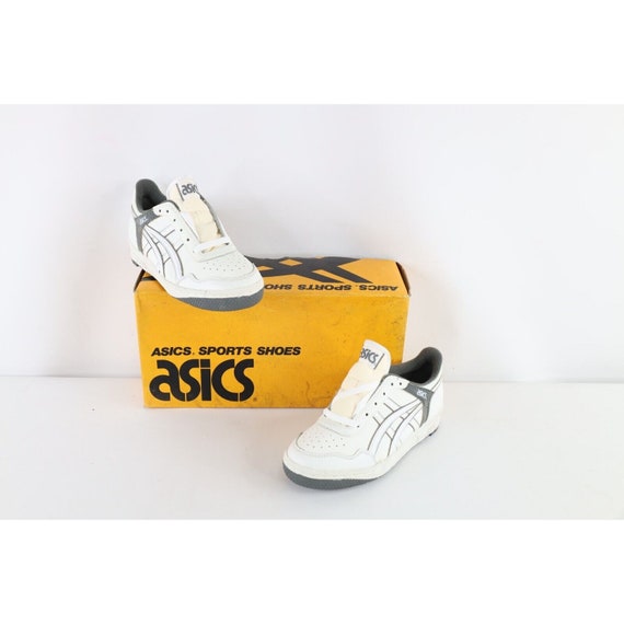 NOS Vintage 90s Asics Boys 5.5 Spell Out Outrage Sneakers Shoes White Charcoal Vintage Boys Asics Shoes Childrens Sneakers Youth Asics Etsy Ireland