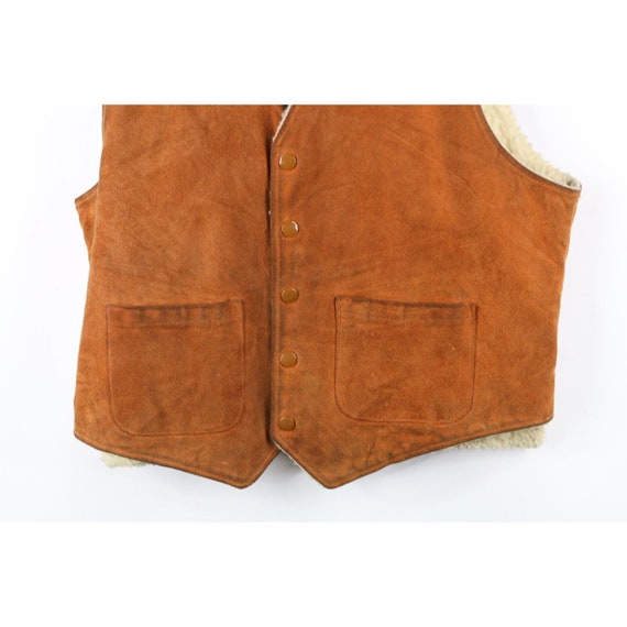 60s 70s Streetwear Mens Medium Distressed Shearli… - image 3