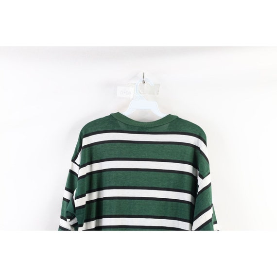 90s Streetwear Womens Medium Distressed Striped C… - image 9