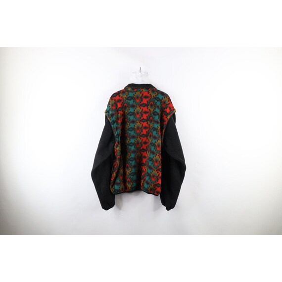 90s Streetwear Mens Large Rainbow Aztec Zip Off F… - image 7