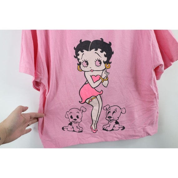 90s Betty Boop Womens Large Faded Custom Cropped … - image 4