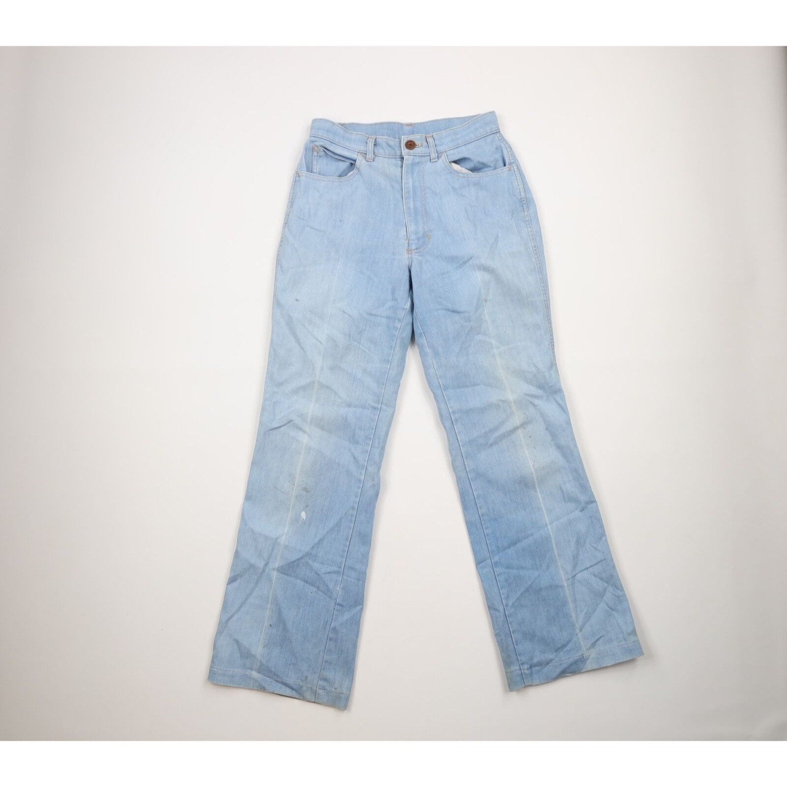 70s Streetwear Womens 8 Distressed Flared Wide Leg Bell 70s Streetwear Womens 8 Distressed Flared Wide Leg Bell