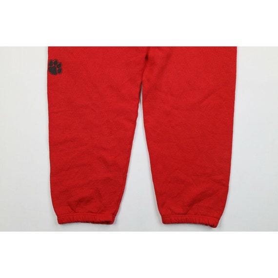 90s Streetwear Mens XL Faded Paw Print Sweatpants… - image 10