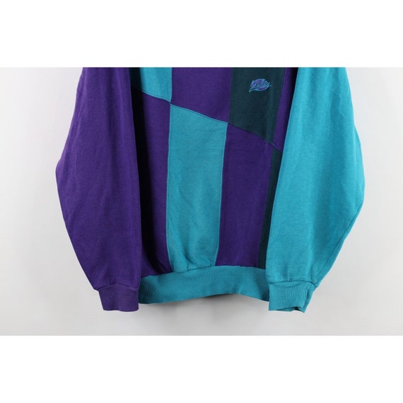 90s IOU Streetwear Mens Small Distressed Color Bl… - image 3