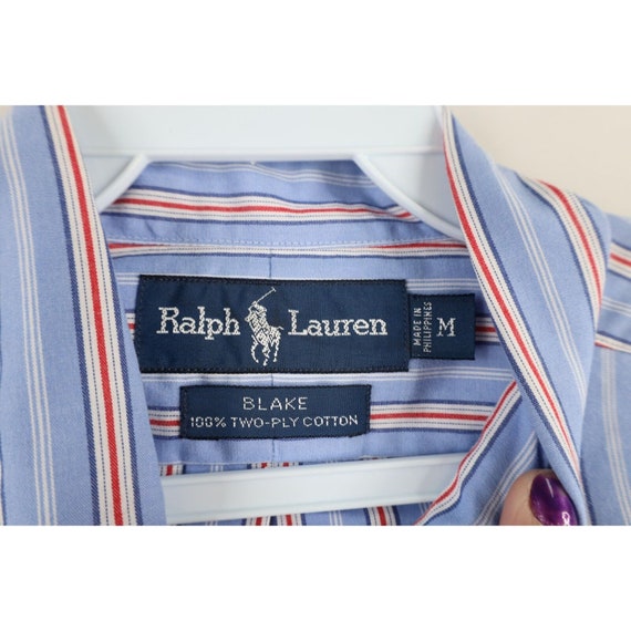 NOS Vintage 90s Ralph Lauren Mens Medium Striped … - image 6