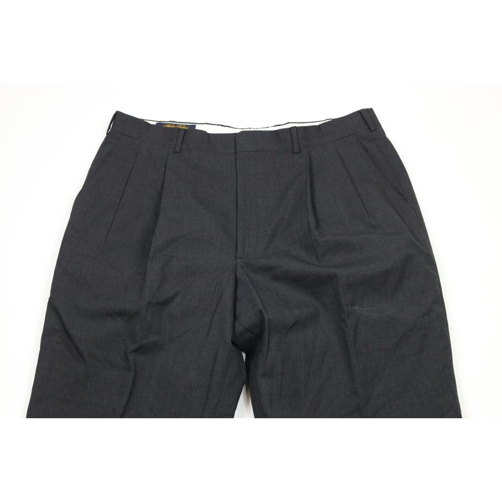 パンツ 1990-00's's Vintage BrooksBrothers 90s Brooks Brothers Brooksease Mens 36x32 Distressed Wool