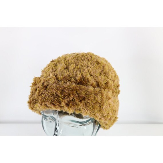 NOS Vintage 90s Streetwear Textured Fuzzy Shag Beanie Bucket