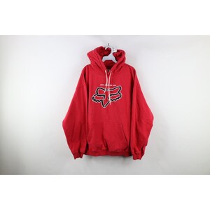 トップス 90s Fox racing vintage sweat VINTAGE Fox Racing Hoodie Mens Large Beige Streetwear Full