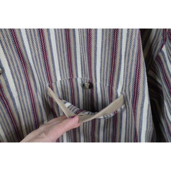 90s Streetwear Mens Large Faded Rainbow Striped C… - image 4