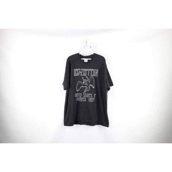 Vintage Y2K 2003 Mens XL Faded Spell Out 1977 Led… - image 1