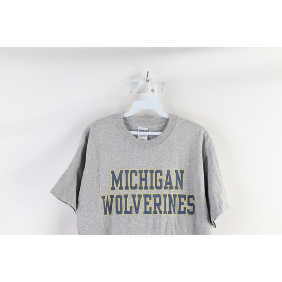 90s Mens Medium Faded Spell Out University of Mic… - image 2